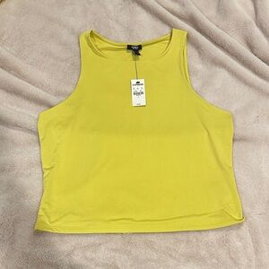 Express Lime Green Cropped Tank Top size Large NWT!!